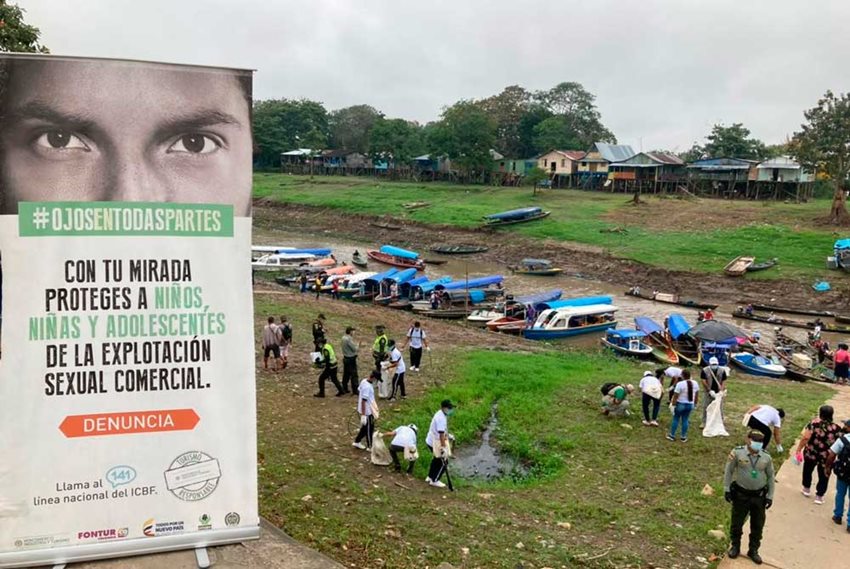 Nueva jornada de 'Colombia Limpia' de Mincomercio en Leticia, Amazonas.