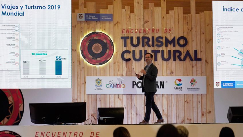 Viceministro de Turismo, Julián Guerrero, en su participación en el Encuentro Nacional de Turismo Cultural.