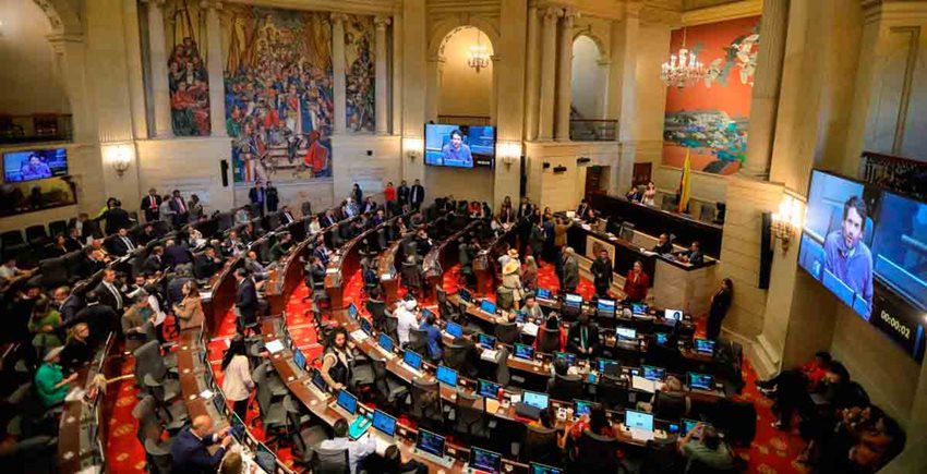 Foto panorámica del Congreso de la República, al interior