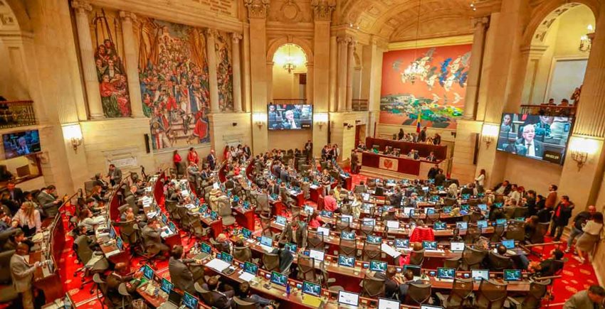 Panorámica del Congreso de la República de Colombia.