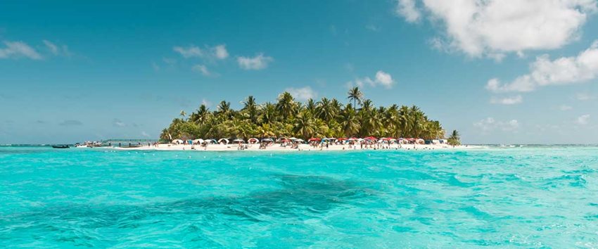 Panorámica de la isla Johnny Cay en San Andrés.