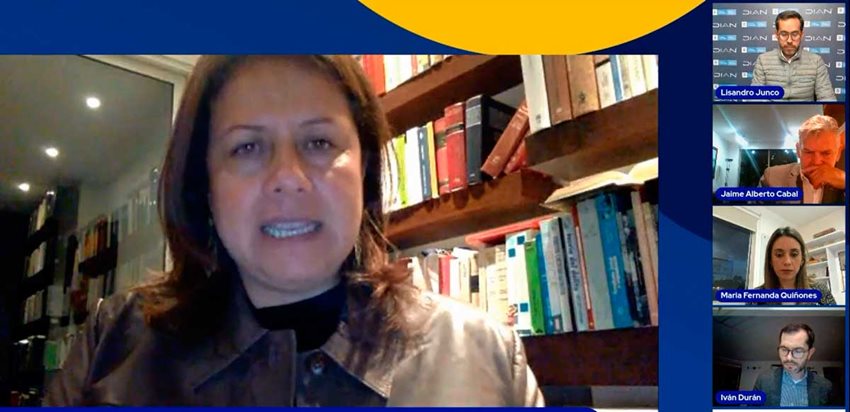 Ministra Ximena Lombana durante última rueda de prensa virtual del segundo día sin IVA del 2022.