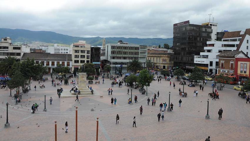 Fotografía panorámica del centro de Pasto.