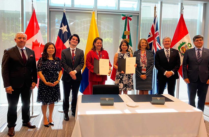 Funcionarios de Canadá, Chile, México, Colombia, Nueva Zelanda y Perú en Arreglo Global de Comercio y Género.
