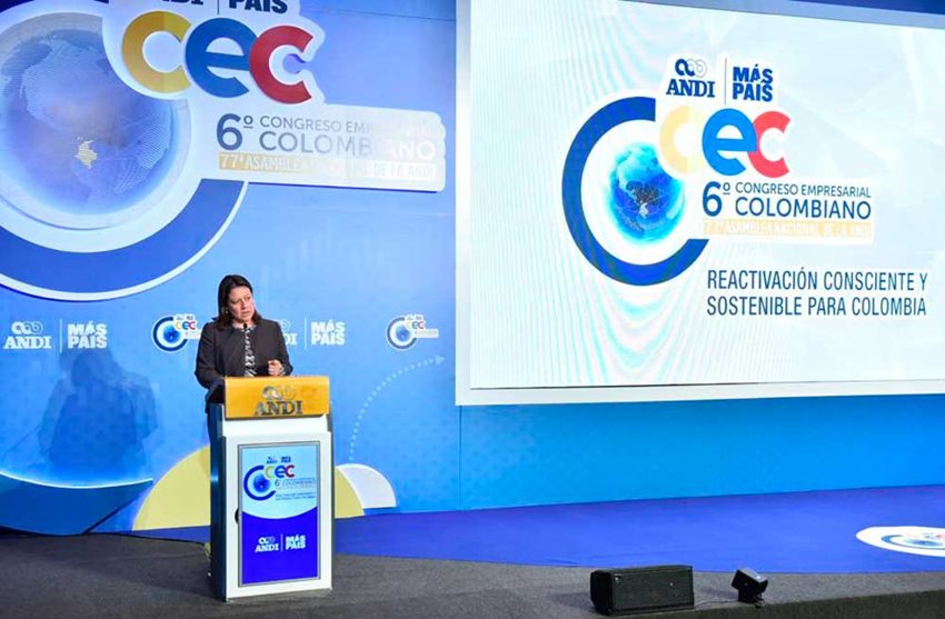 Intervención de la ministra Lombana durante el 6º Congreso Empresarial Colombiano.