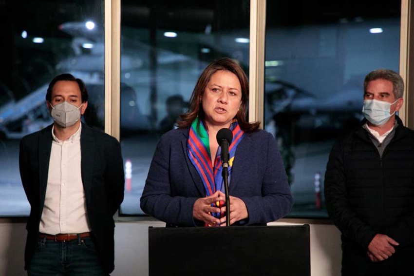 Declaraciones de la ministra Ximena Lombana durante visita a España 2021.