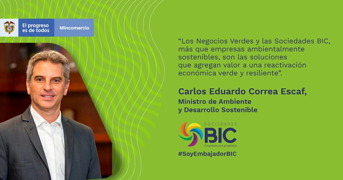 Carlos Eduardo Correa, ministro de Ambiente y Desarrollo Sostenible.